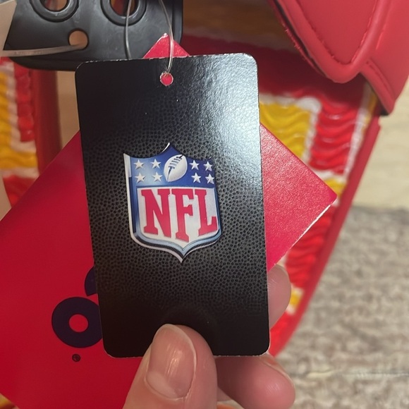 NFL KC Chiefs size XL (13-14) Red and Yellow Slide Sandals with Velcro Top - Picture 2 of 9